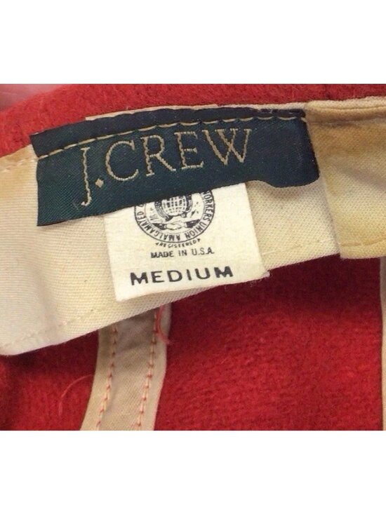 Vintage J. Crew Red Wool Baseball Cap Sz Medium Made In USA Unisex Classic Soft main image 6